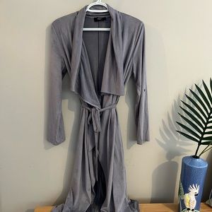 Grey Suede Duster